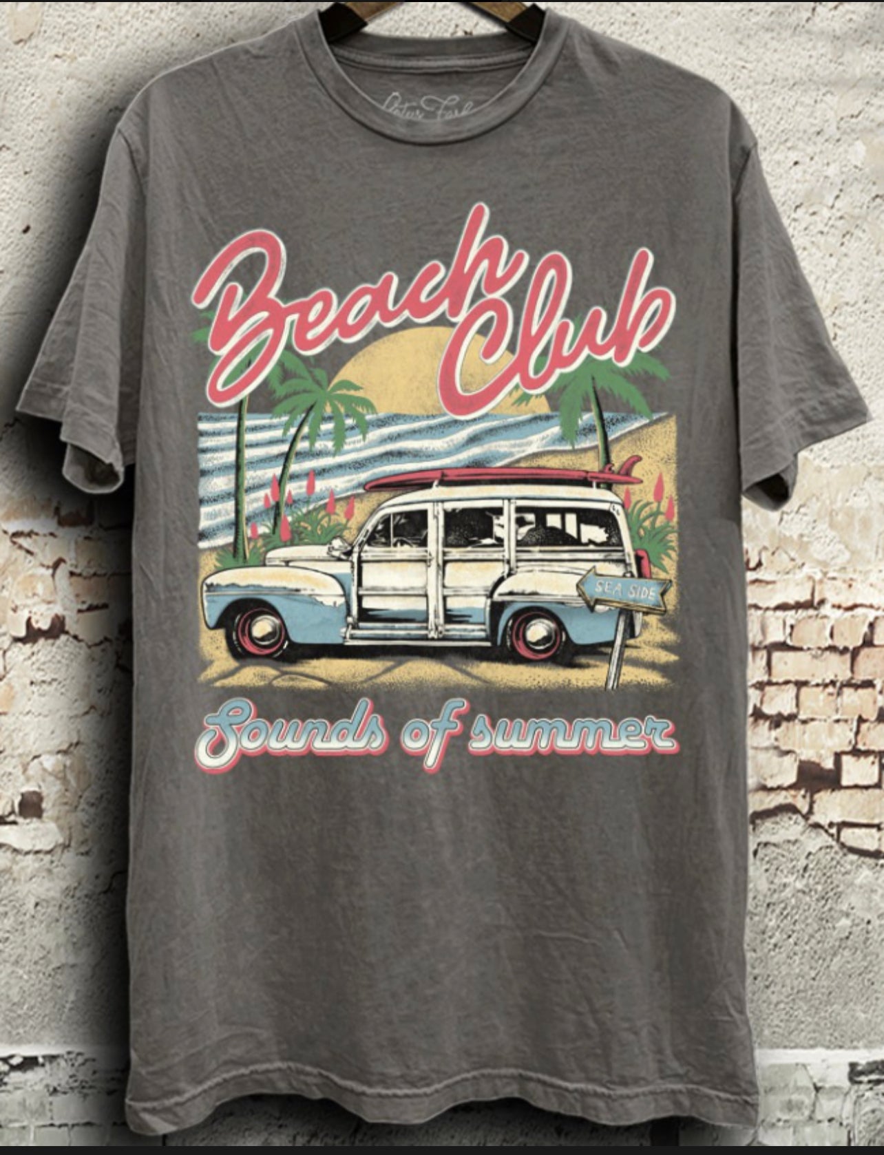 Beach Club Lotus Graphic-S Gray