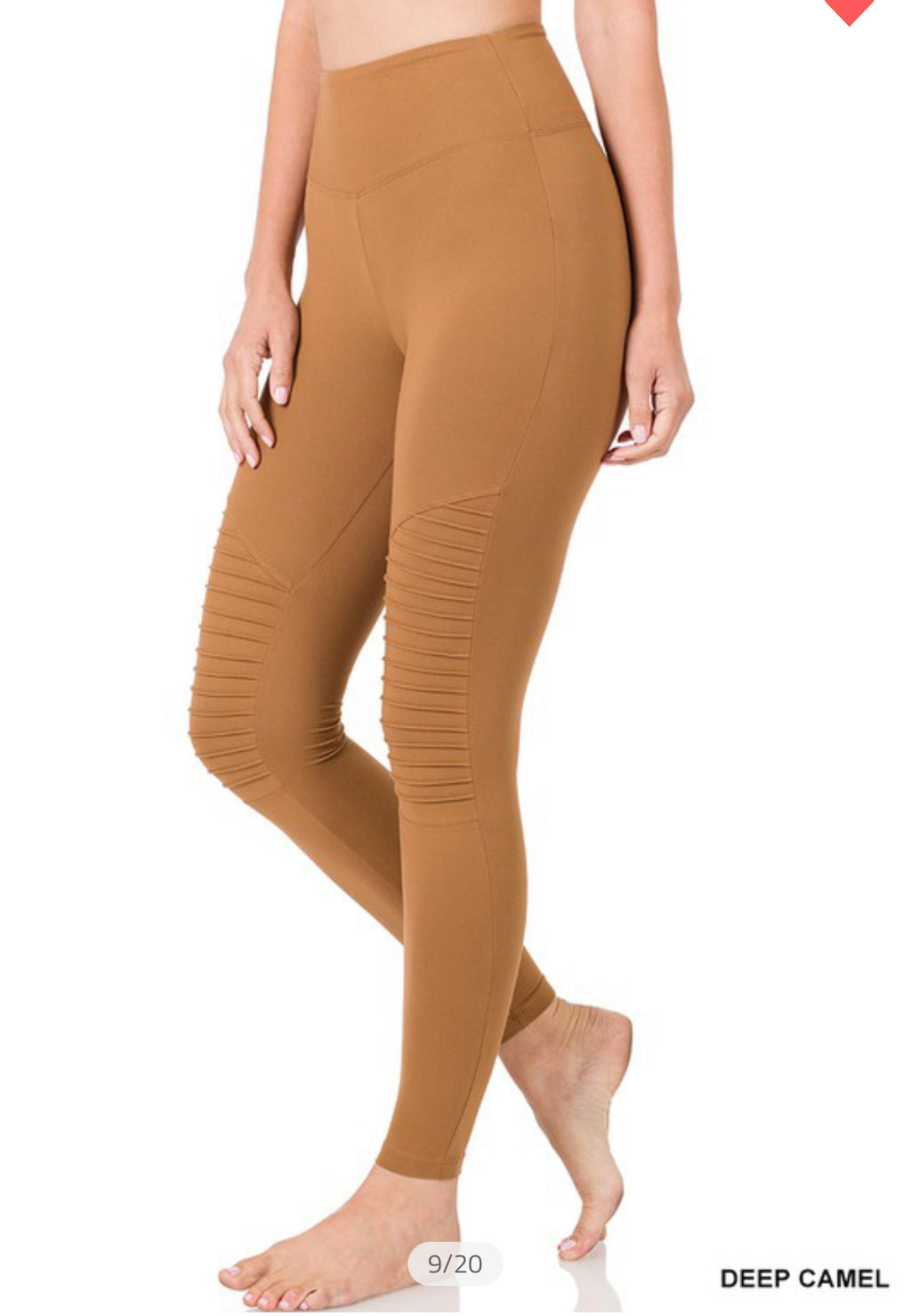 Brushed Microfiber Wide Waistband Moto Leggings—Ash Mocha