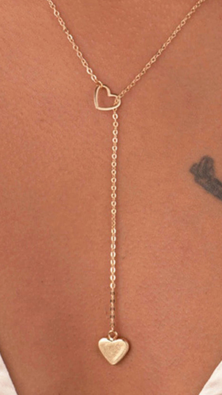 Gold heart necklace