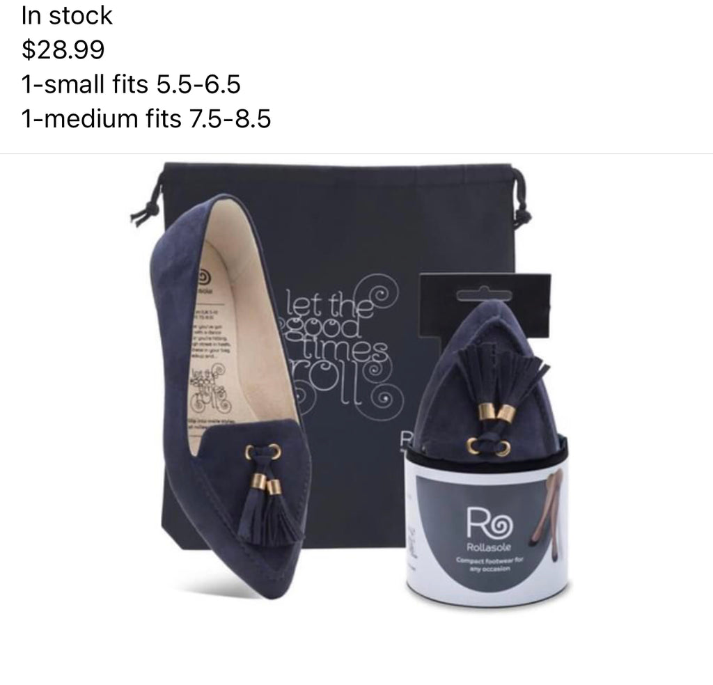 Navy Tassel Slip Ons