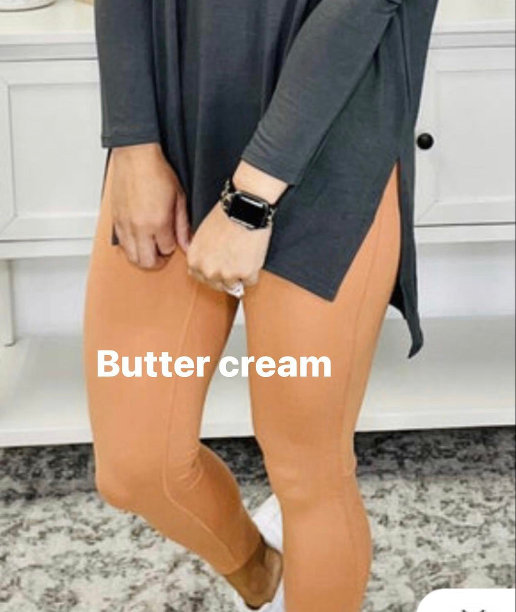 Smooth Moves Athletic Leggings- Butter Cream